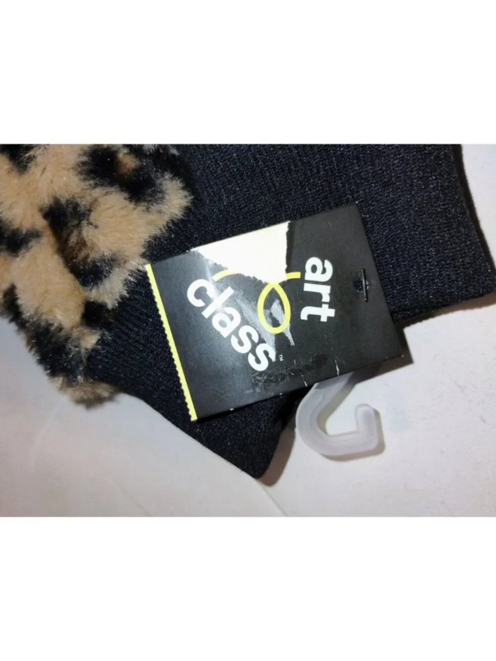 Art Class OSFM Leopard Print Mittens Faux Fur Lined Winter Accessory